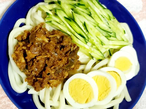 肉味噌でジャージャーうどん